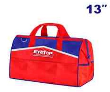 Tool Bag 13", Max Load 12kg, 1680D Polyester, 33x21x18cm, 12 External Pockets, Rigid Frame, Carrying Bag